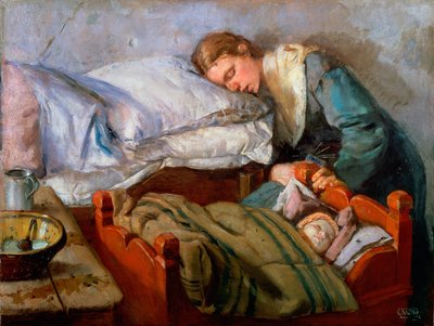 Sleeping Mother, 1883 by Christian Krohg